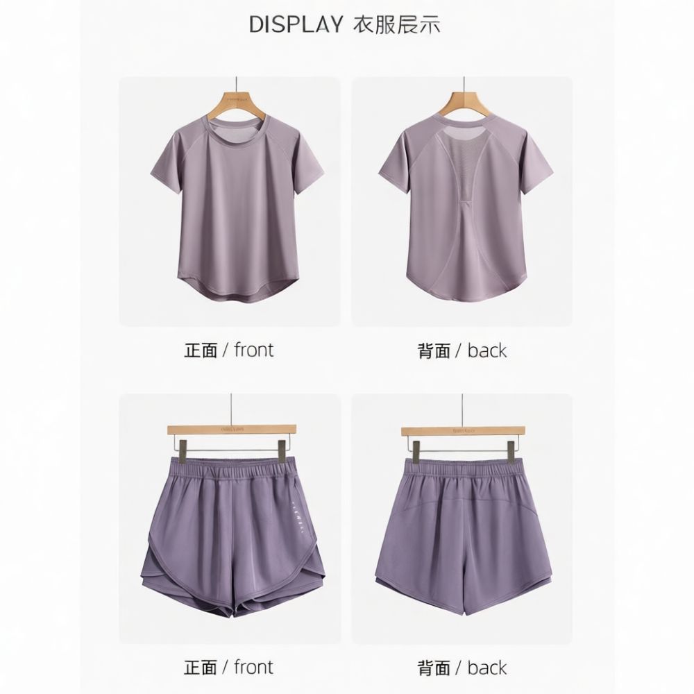 Summer Workout Set Women Short - Yoga Of Fitness ulasan dan harga